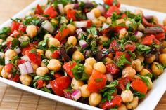Tomato, Bean and Fried Basil Salad